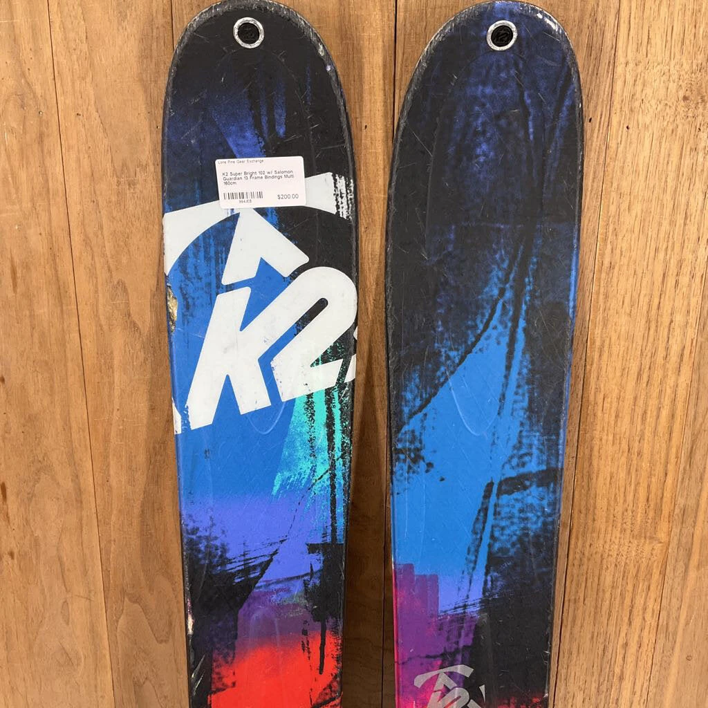 K2 Super Bright 102 W/ Salomon Guardian 13 Frame Bindings 3 K2 Super Bright 102 W/ Salomon Guardian 13 Frame Bindings - Image 3